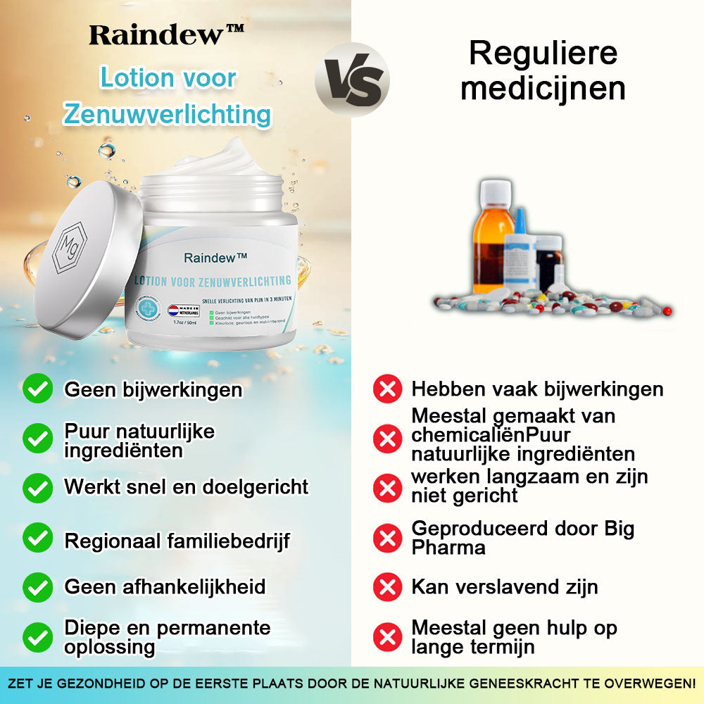 Raindew™ Nerve Relief Lotion (🔥kortingen duren 30 minuten 🔥）