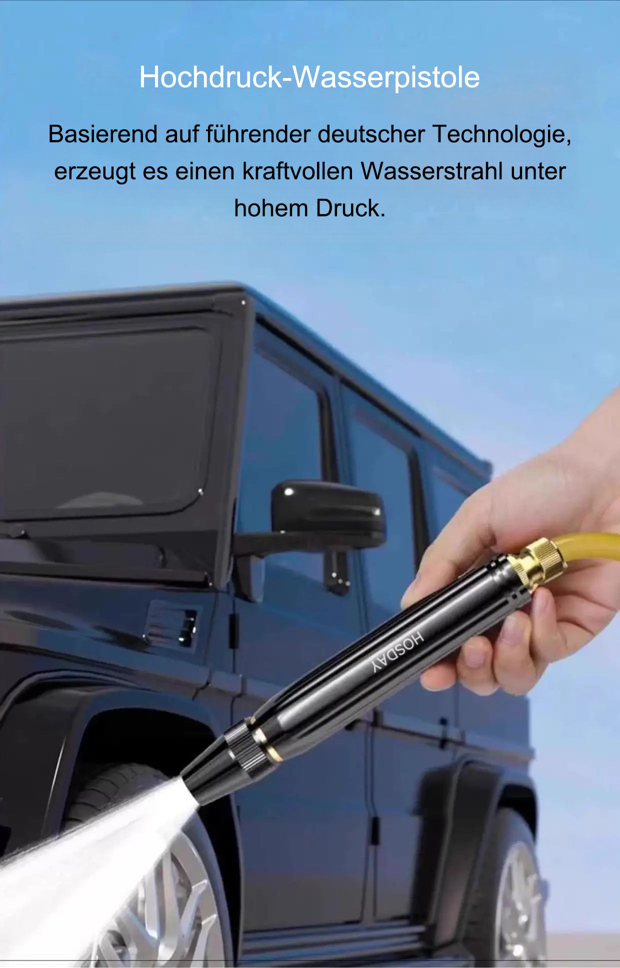 🚗 LETZTER TAG: 50 % RABATT ✨ Leistungsstarker Hochdruck-Sprüher für Autowäsche, Haus und Garten🚗（副本）