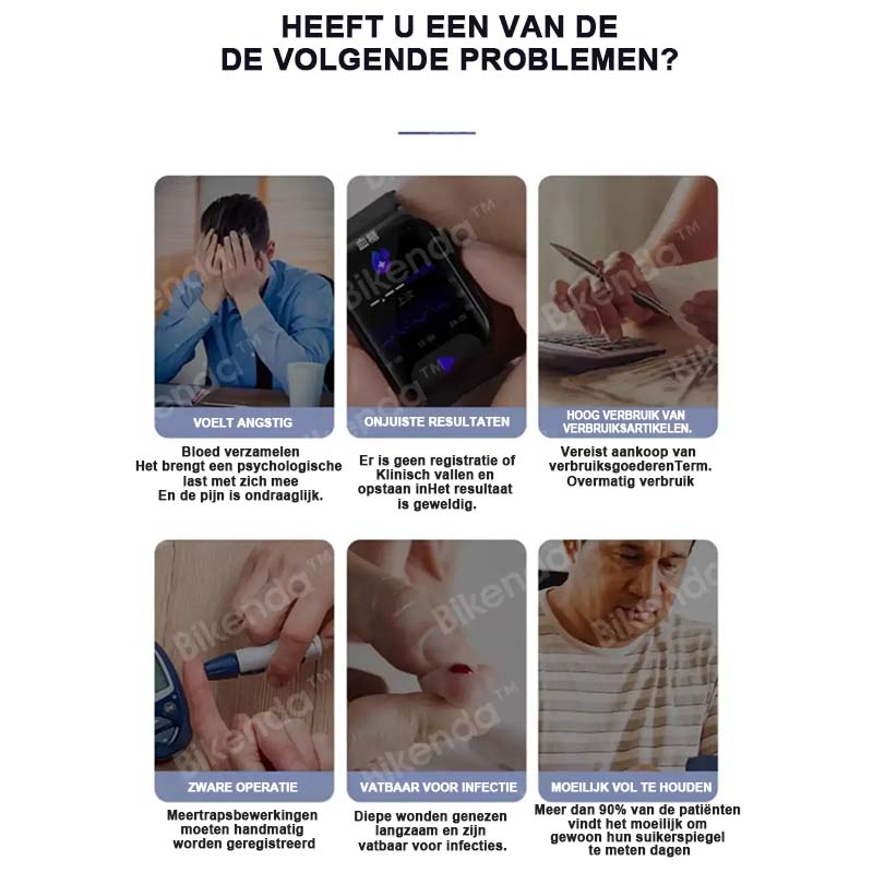 【OFFICIËLE STORE】Bikenda™ Niet-Invasieve Bloedglucosemeter + Exclusief Geschenk [99,9% Nauwkeurigheid] 🏆 - Aanbevolen door A.M.A.