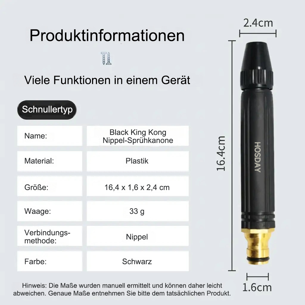 🚗 LETZTER TAG: 50 % RABATT ✨ Leistungsstarker Hochdruck-Sprüher für Autowäsche, Haus und Garten🚗（副本）