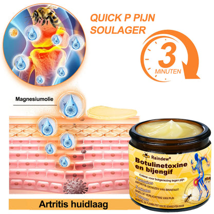 Raindew® Botuline Toxine & Bijengif Pijnstillende Crème voor botgenezing