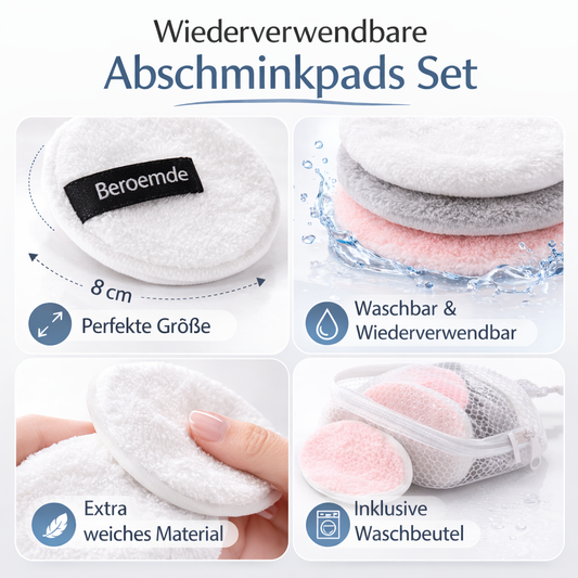Wiederverwendbare Abschminkpads Set