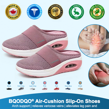 🔥🌍BQODQO® Air-Cushion Slip-On Walking Shoes with Arch Support, Relieves Varicose Veins🔥🌍